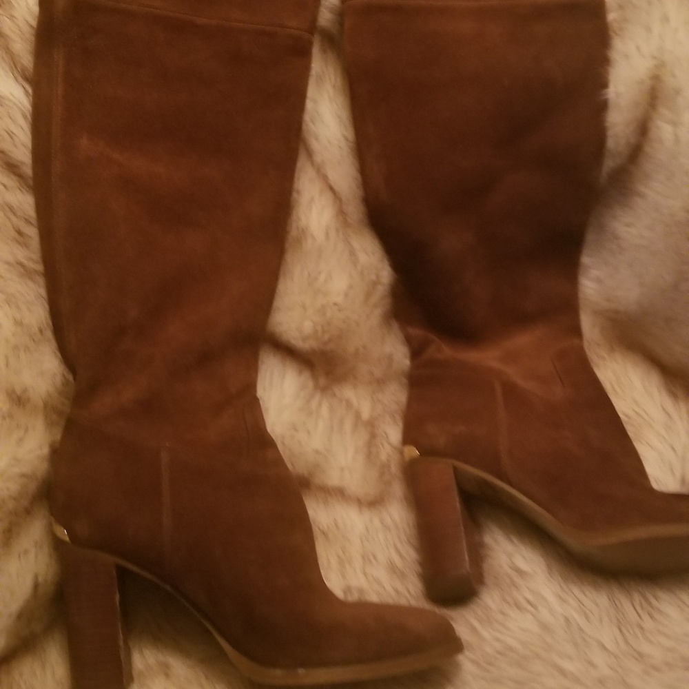 MICHAEL KORS REGINA Over the knee suede boots